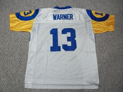 KURT WARNER Unsigned Custom St. Louis White Sewn New Football Jersey Sizes S-3XL Cover
