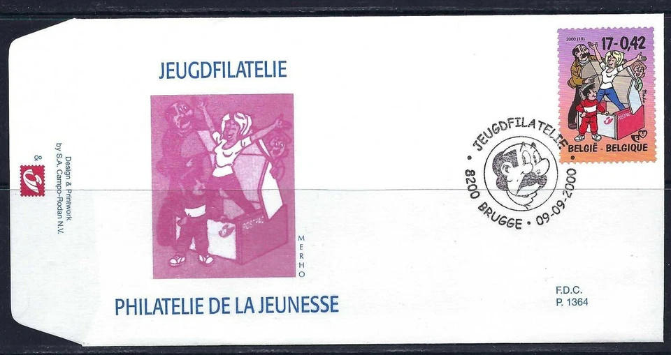 BELGIUM Cartoons FDC Brugge - Image 1 of 1
