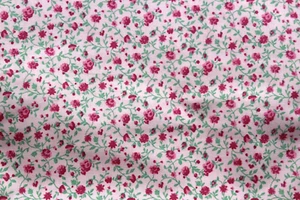 1930s Reproduction Fabric Cotton Quilt Pink Magenta Tiny Flowers 45"x1/2 yd - Picture 1 of 5