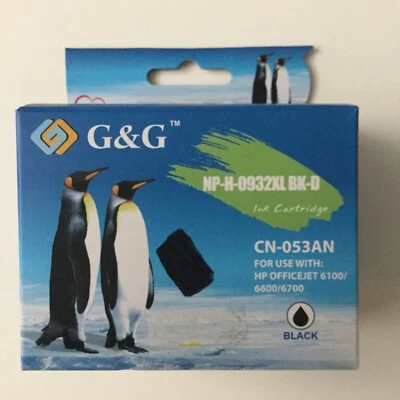 Tóner G&G NP-H-0932XL-BK-D para HP Officejet 6100/6600/6700 y más negro lote de 2 Foto 1 de 4