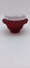 replacement Fenton ruby red hobnail fairy lamp clear insert and bottom only