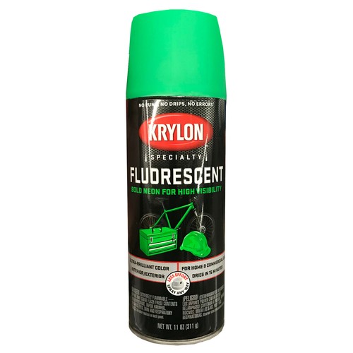 KRYLON FLUORESCENT SPRAY PAINT GREEN 3106 Bold Neon Color HIGH VISIBILITY eBay