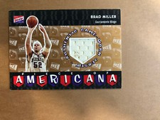 2003-04 Bazooka Piece of Americana Memorabilia Brad Miller #PA-BM Kings, Purdue 