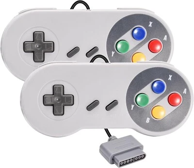 2 Retro SNES/ SFC Controller Joypad Gamepad for Original SNES SFC Console - Image 1 of 4