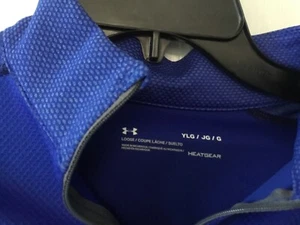 Kids Boys Under Armour LOOSE heatgear BLUE 1/4 Zip Pullover Size Kids YLG (CON66 - Picture 1 of 3