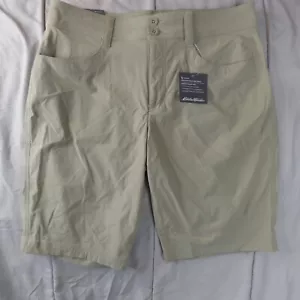 Eddie Bauer Women’s Rolled Hem Bermuda Shorts, Brown, Size 10 - Picture 1 of 6
