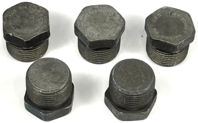 *Lot of 5* Bonney Forge - 1" NPT Hex Head Plugs - 6000# - Carbon Steel - 6000-1 - Image 1 of 4