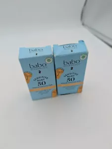 Babo Botanicals Sensitive Baby Mineral Sunscreen Stick SPF 50 0.6 oz NEW Pack 2 - Picture 1 of 6