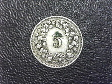 1901 Switzerland 5 Rappen Coin