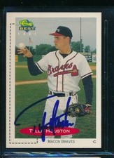 1991 Classic Best #267 Tyler Houston Macon Braves Signed Autograph (AJ2) SWSW