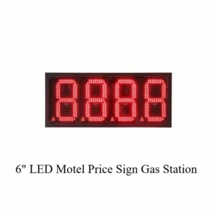 6" LED Motel Price Sign Gas Station Electronic Fuel Price Sign Red Color NEW - Picture 1 of 5