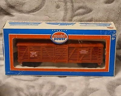 HO Scale Model Power Swift Live Stock Express Stock Car SLXS 72221 W/Box - Image 1 of 4
