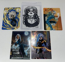 Black Cat Sketch Card + Bonus Black Cat Marvel Cards Marvel Masterpieces & Metal