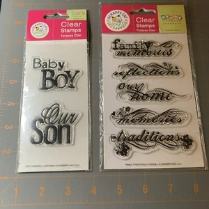 Scrappy Cat - Designer Boy Phrases & Family Traditions Clear Cling Stamp Set - Bild 1 von 5