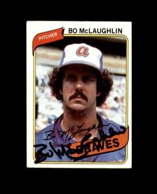Bo McLaughlin Hand Signed 1980 Topps Atlanta Braves Autograph - Image 1 of 2