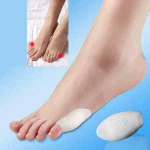 2 Pieces Silicone Pain Relief Little White Toe Separator Bunion Protector Guard - Picture 1 of 5