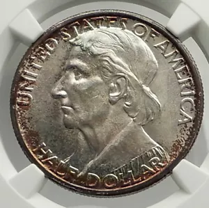 1935 DANIEL BOONE 200th Commemorative US Silver Half Dollar Coin NGC MS i76473 - Picture 1 of 5