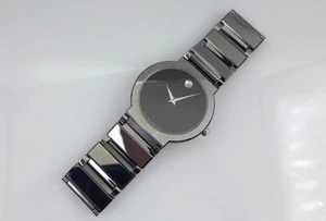 Reloj de cuarzo Movado Valor 34 mm carburo de tungsteno esfera negra 89.C6.1871 - Imagen 1 de 6