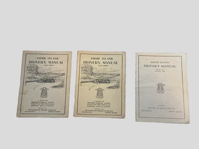 Manuales del conductor de Rhode Island de 1945, 1948 y 1950 Foto 1 de 4