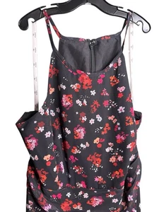 Maxi Abito DB Studio A-Line Maxi Halter Nero Rosso Floreale Festa Matrimonio 18 Leggi - Foto 1 di 16