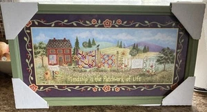 Wall Art Framed Print Friendship Is The Patchwork Of Life BASCO TRANSWORLD INC - Picture 1 of 8