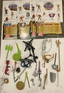 MOTUC 2014 MATTEL HE-MAN MASTERS OF THE UNIVERSE CLASSICS CARDBACK & ACCESSORIES - Picture 1 of 4