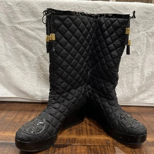 Tory Burch Leather Inside Quilted Boots Womens Sz 9 $648 - Picture 1 of 10
