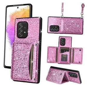 Wallet Case for Samsung Galaxy A23 5G/4G with Shoulder Strap, 6 Card Slots - Picture 1 of 7