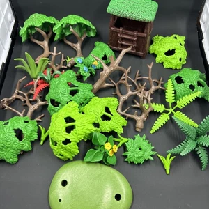 Playmobil Greenery Lot Mixed Log Of Plants Base Trees Flowers # 010 - Picture 1 of 7
