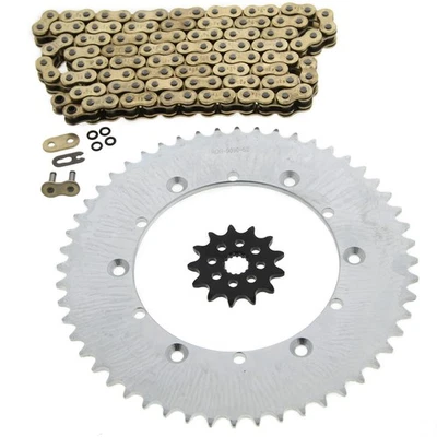 1987 Yamaha YZ125 125 Gold O Ring Chain And Sprocket 13/52 114L - Image 1 of 4
