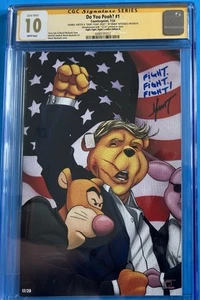 DO YOU POOH CGC 10.0 Yellow Label Signed Marat Mychaels Trump Fight Comic Key 1 - Picture 1 of 1