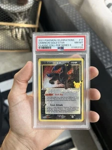 2021 POKEMON CELEBRATIONS CLASSIC COLLECTION 17 UMBREON-GOLD STAR | PSA 8 - Picture 1 of 2