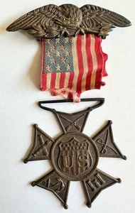 Bürgerkrieg Union Armee Veteran Metall Mitgliedsabzeichen der GAR Grand Army - Bild 1 von 7