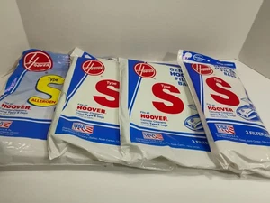 VTG Hoover Canister Vacuum Cleaner Bags Type S Allergen Filtration 3 Pack X3 - Picture 1 of 7