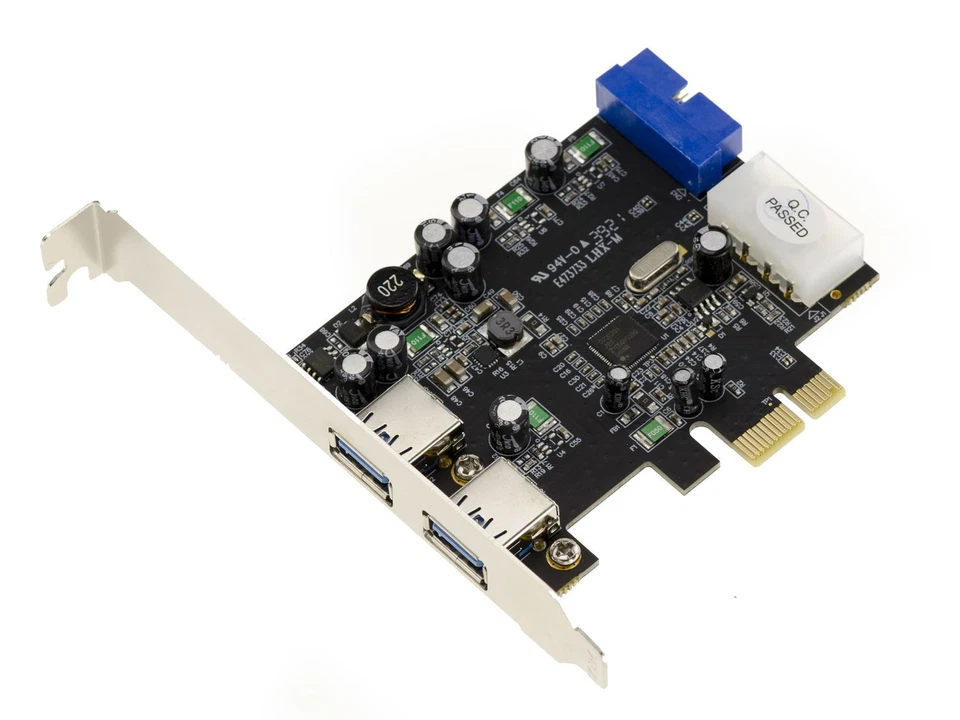 Pcie USB 3.0 (USB3 Superspeed) - 2+2 Anschlüsse / Chipsatz nec - Verbinder 19 - Bild 1 von 3