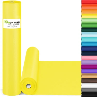 Yellow Wrapping Paper, Bulletin Board Paper 17.5"X335", Craft Paper Roll, Poster - Image 1 of 4