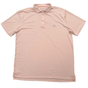 Birddogs Poloshirt Herren Größe 2XL Kurzarm Performance Stretch rosa gestreift - Bild 1 von 4