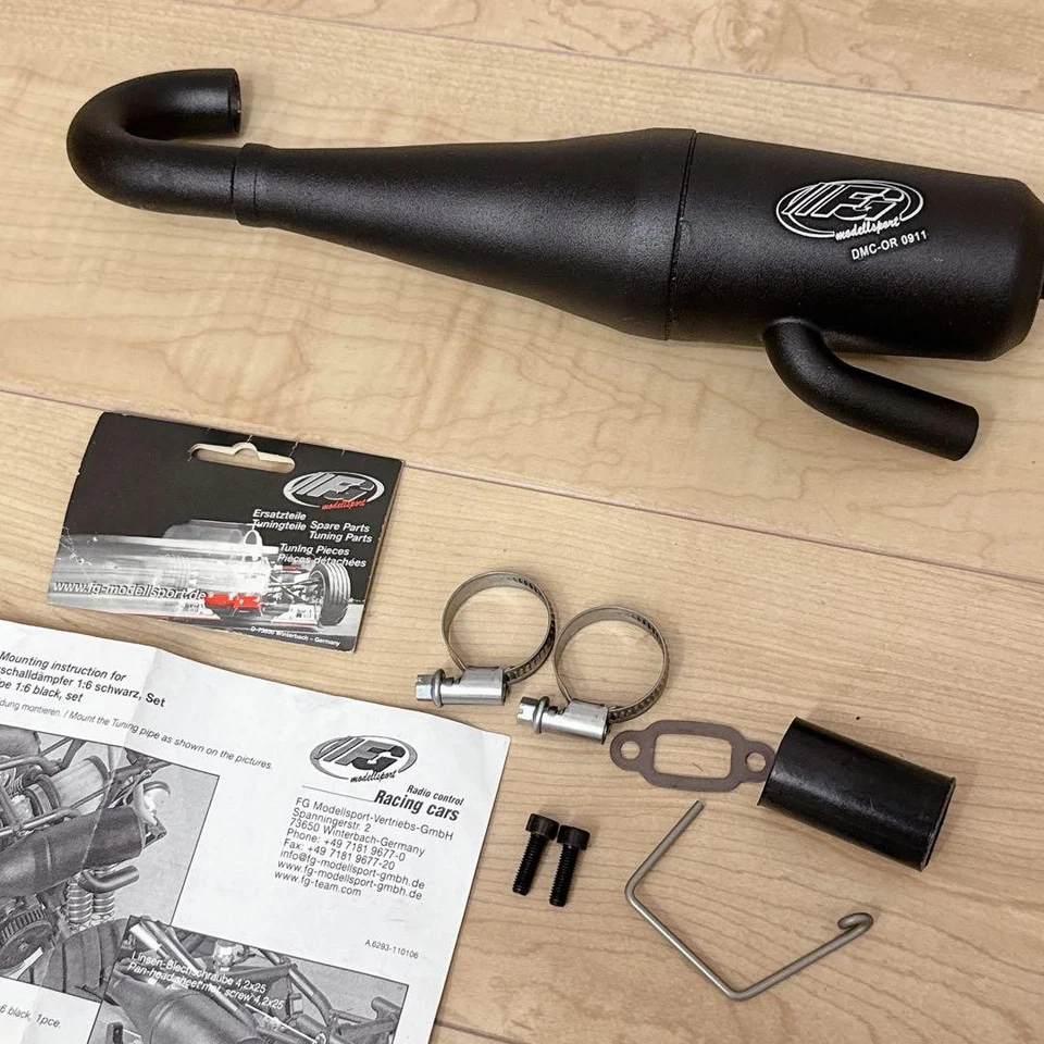 Silenciador de coche de radiocontrol (cámara) escape motor nitro pieza rendimiento actualización Foto 1 de 4