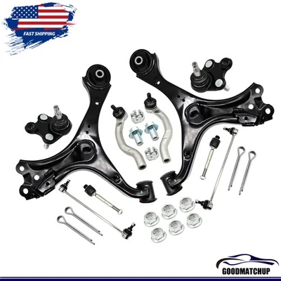 Front Lower Control Arms Sway Bars Tie Rods for 2012-2015 Honda Civic Acura ILX - Image 1 of 4