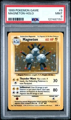 PSA 9 Magneton 9/102 Base Set Holo Rare Pokemon Card - Image 1 of 2