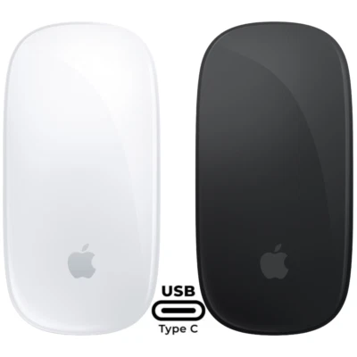 New 2024 Apple - Magic Mouse - Multi-Touch Surface (USB-C) in Black or White - Image 1 of 3