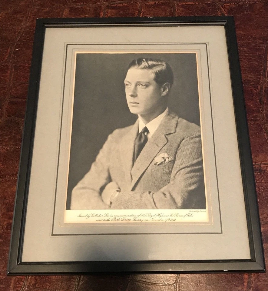 RARE Prince Of Wales / King Edward VIII Framed & Matted Photograph November 1932 - Image 1 of 4