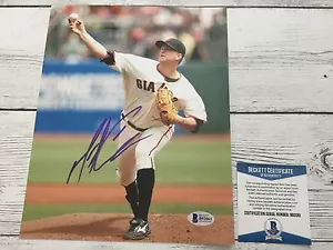 Matt Cain Signed 8x10 SF Giants Photo Beckett BAS COA Autographed b - Picture 1 of 1
