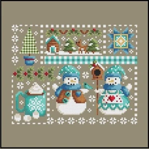 Shannon Christine Designs gezählte Kreuzstichkarte ~ Winter Schnee Spaß - Bild 1 von 2