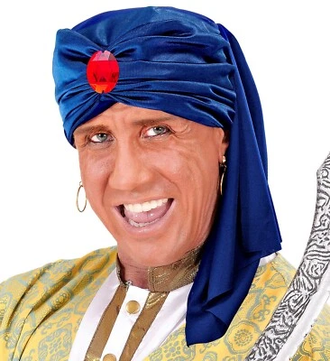 WIDMANN S.R.L. Ali Baba Turban mit Edelstein Inder Maharadschas und Bollywood Araber 124512M13
