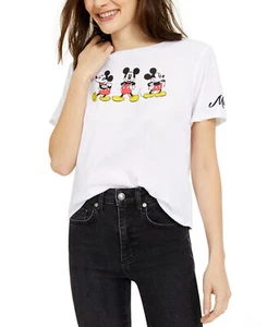 Disney Juniors' Mickey Mouse Graphic T-Shirt (Small, White) - Picture 1 of 3