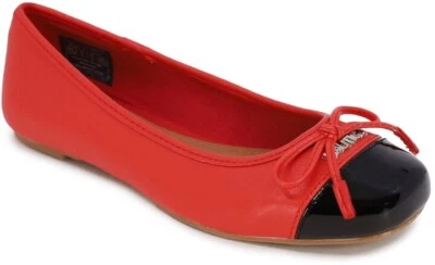 Nautica Womens Alyce Comfort Bow Ballet Flats Red 6.5 Medium (B M) - Image 1 of 4