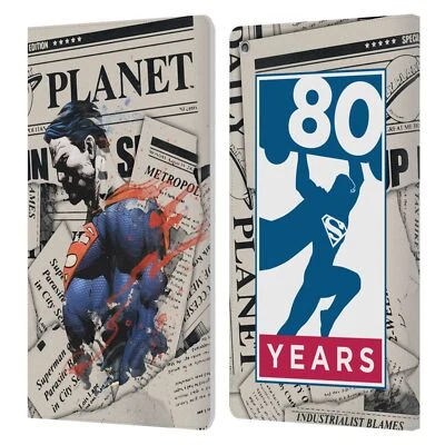 SUPERMAN DC COMICS 80TH ANNIVERSARY LEATHER BOOK WALLET CASE FOR AMAZON FIRE - Image 1 of 4