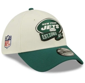 New York Jets 2022 New Era Sideline 39THIRTY White Stretch Fit Hat Sz M-L $38 - Picture 1 of 6