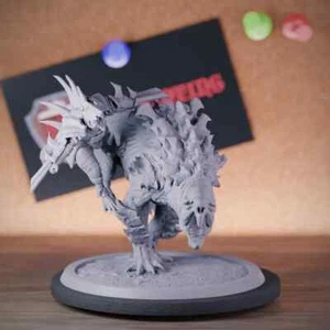 Rattenreiter Miniatur Skavenratte Krieger Mini Dungeons and Dragons Mini DnD 5e - Bild 1 von 8